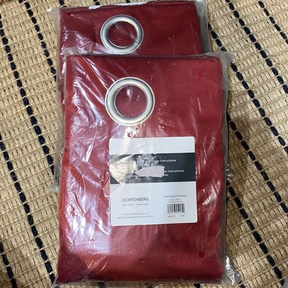 Sun Zero Barrow Energy Efficient Grommet Curtain Panel, 54" x 95", Red - Picture 6 of 7